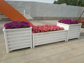 渭南韩城市政道路隔离pvc木纹铝合金花箱组合桌椅定制厂家