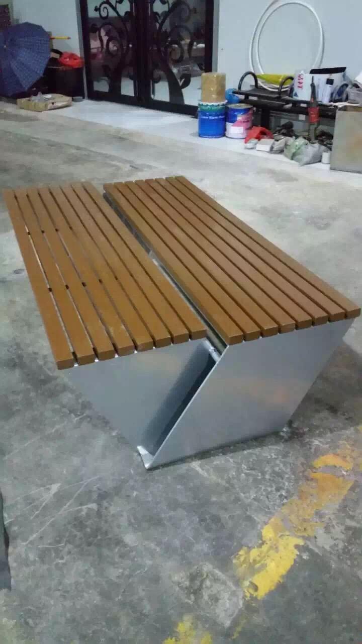 青海西宁优质防腐木公园椅厂家供应塑木休闲座椅