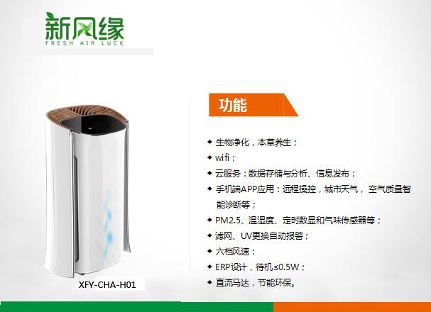 草本智能空气净化器 新风缘XFY-H01