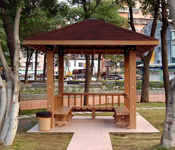园林景观生态塑木凉亭