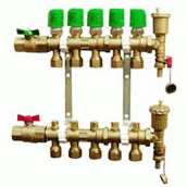 “金顿”牌支架式分水器、地板采暖分水器、诸暨分水器