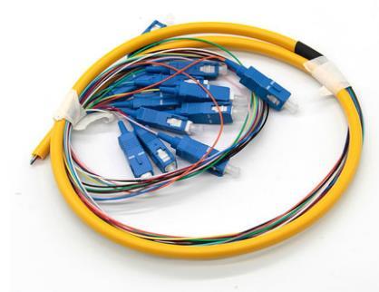 12芯SC束状尾纤单模束状光纤尾纤SC12芯延长线缆1.5米
