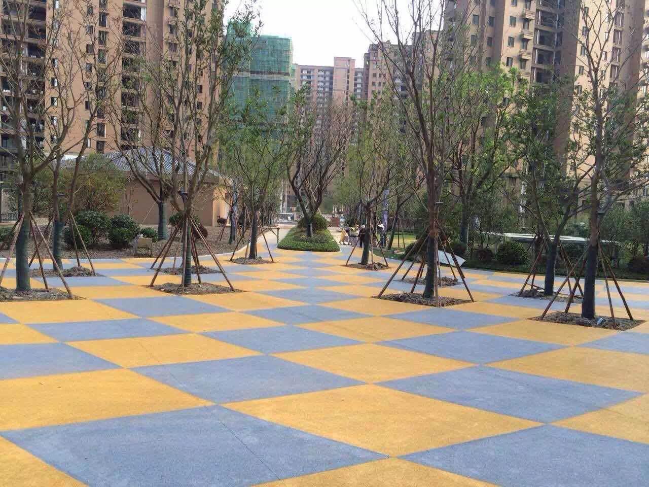 重庆海绵城市建设透水混凝土道路铺装 透水地坪