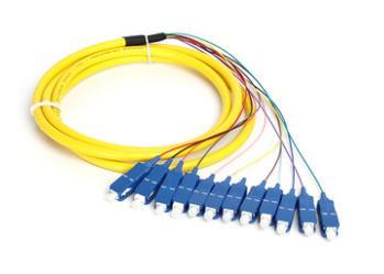 12芯束状尾纤SC方头单模光纤跳线电信级尾纤