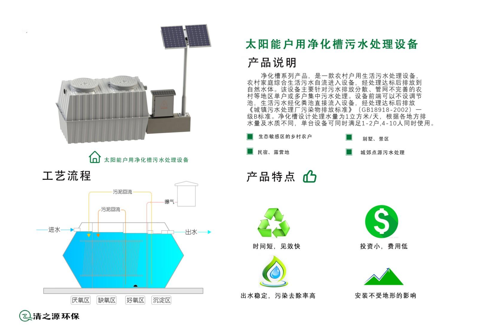 太阳能户用净化槽污水处理设备