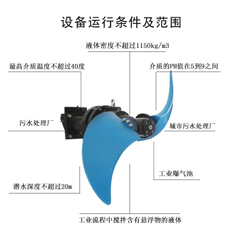 南京古蓝批量销售优质低速推流式潜水搅拌机