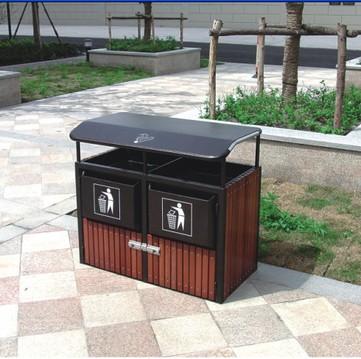 钢木清洁箱/钢木垃圾箱/钢木分类垃圾桶