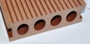 河南洛阳塑木地板供应商厂家生产实心压花带防滑槽木塑栈道