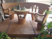 仿木桌椅、仿木、休闲坐椅、仿木凳