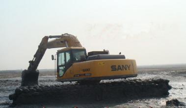 海边滩涂施工水上挖掘机出租直销电话