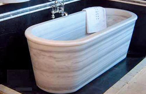 白色大理石浴缸MVS028