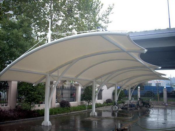 湖南公交站台膜结构，候车亭张拉膜