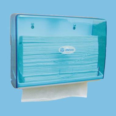 蓝色方形塑料擦手纸巾架