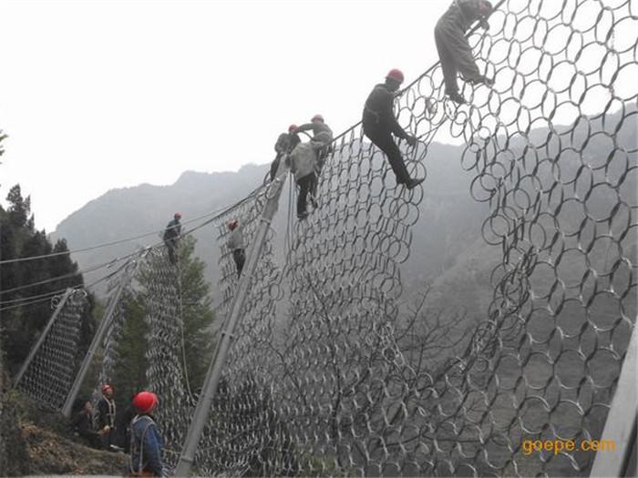 被动边坡防护网 主动山坡拦石网 护坡绞索网缆索网