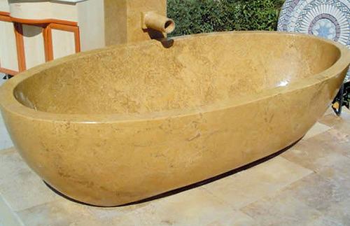 米黄色大理石浴缸MVS018
