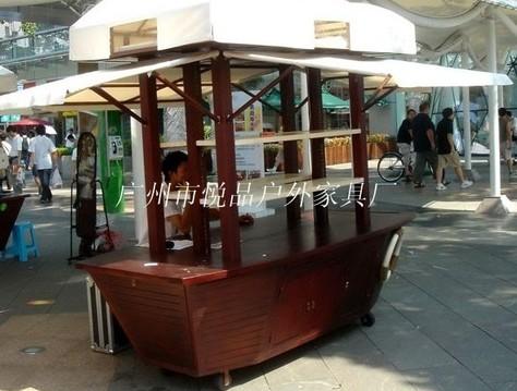 广州户外家具厂专业生产木制售货车