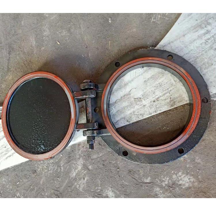 管道法兰铸铁拍门 安装于排水管道的尾端