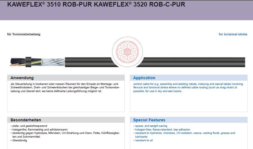 KAWEFLEX 3510 ROB-PUR TKD控制电缆