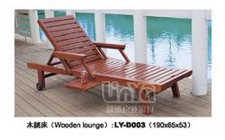 供应户外实木休闲躺椅、游泳池沙滩椅