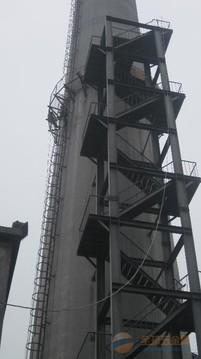 哈尔滨烟囱安装旋转梯|烟囱折梯安装|烟囱安装检测平台