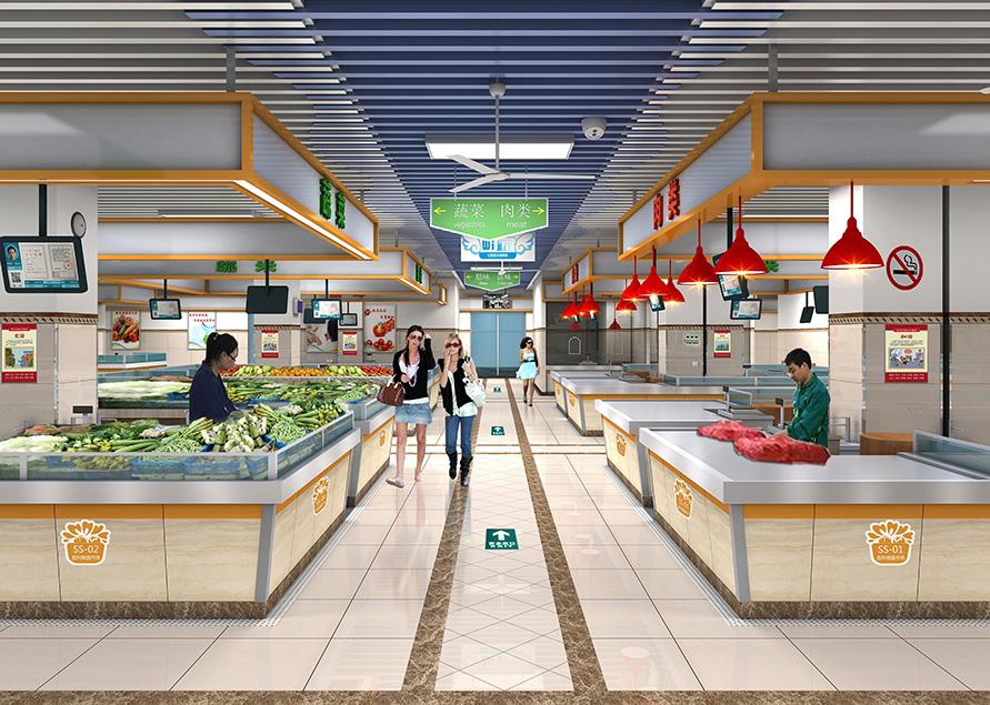 湘潭农贸生鲜市场设计 湘潭生鲜超市设计就选长沙壹番设计