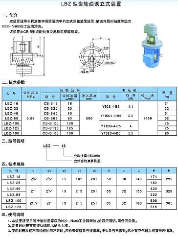 LBZ-2.5，LBZ-4，LBZ-6，LBZ-10，LBZ-16油泵电机组