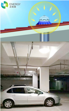 光导照明系统照亮住宅小区地下停车场