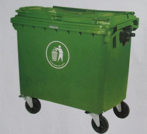 宝鸡绿色塑料垃圾桶批发厂家，凤翔240L带轮塑料垃圾桶结实耐用