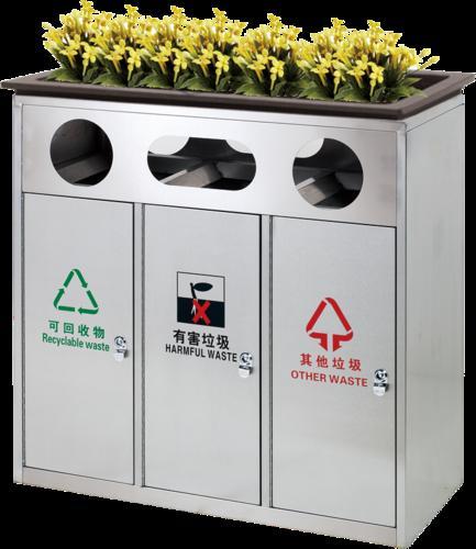 宁夏银川垃圾桶厂家供应不锈钢环保分类果皮箱