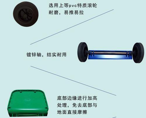 甘肃庆阳240升塑料垃圾桶厂家批发，带轮手推式可上挂车的分类果皮箱