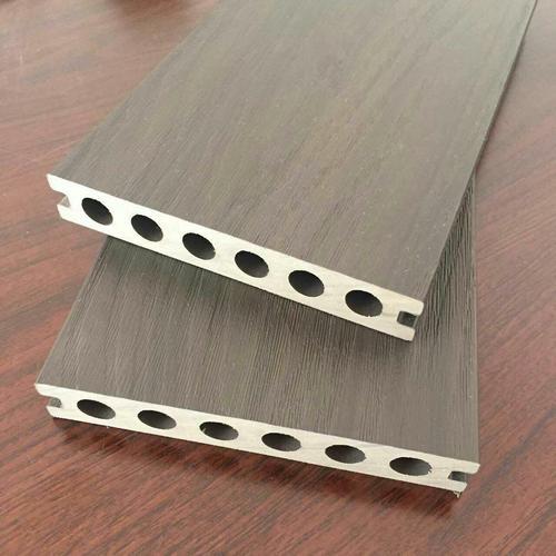 北京塑木地板生产厂家供应140*25圆孔木塑栈道，价格实惠品质保证