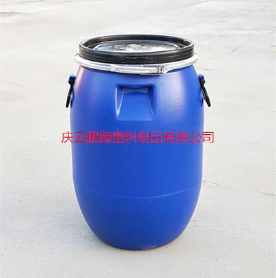 60升塑料桶60公斤抱箍法兰桶