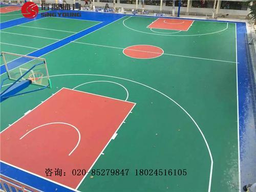 新国标海南海口塑胶篮球场施工材料价格