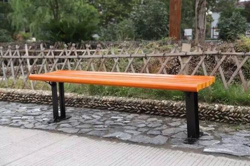 山西太原木塑园林椅厂家定制黑色铸铝公园休息长椅