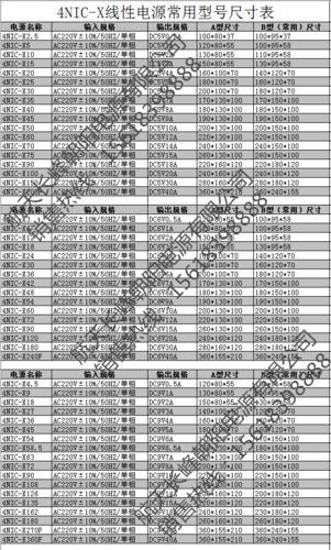 4NIC-X48 DC24V2A线性电源 朝阳电源