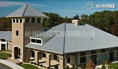 铝镁锰钛锌板屋面板立边咬合金属屋面系统 度假村住宅25-430板 