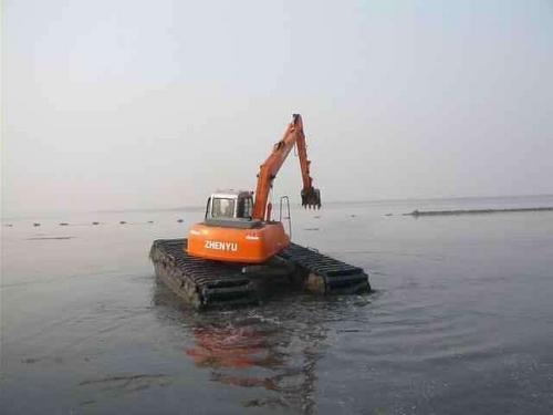 海口琼山周边水上挖机出租淤泥清淤施工