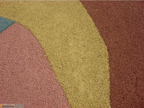 潍坊青州透水胶结料 彩色海绵地坪 透水混凝土材料供应