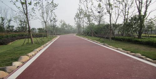 潍坊青州透水胶结料 彩色海绵地坪 透水混凝土材料供应