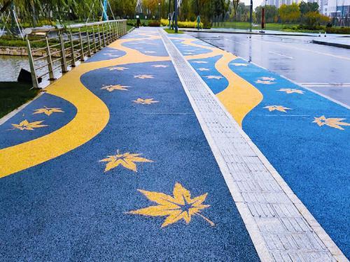 天津北辰区市政绿道透水地坪施工设计一体