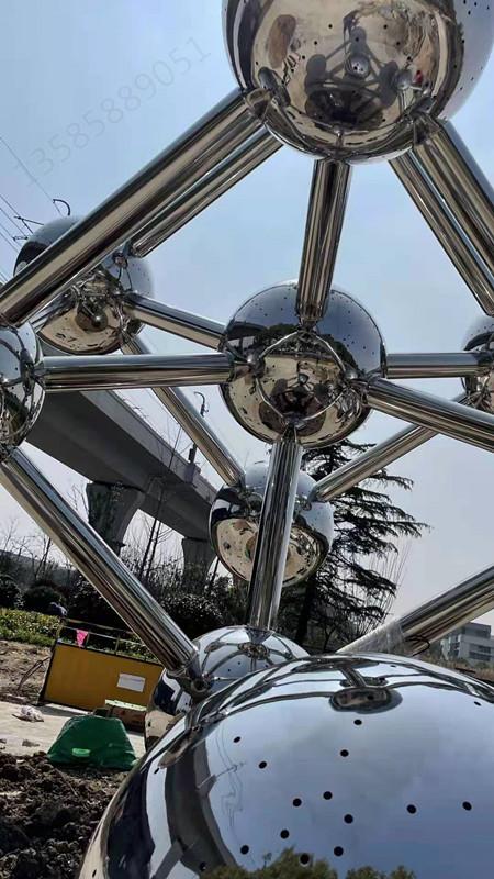 哈尔滨定制城市不锈钢镂空球雕塑 灯光球雕塑摆件