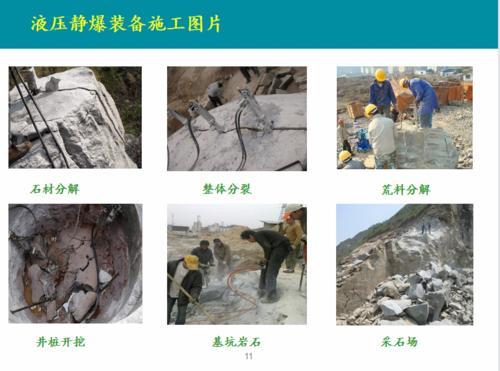河南工程人常用的液压岩石劈裂机都可以适用什么行业领域