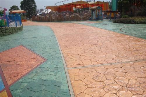 小区仿木纹压花地坪水泥防滑路面强化剂