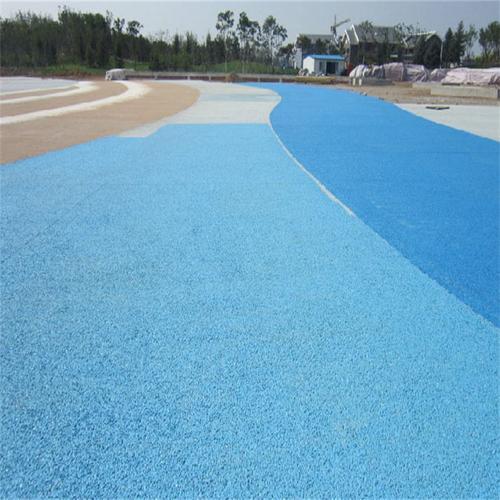 北京旅游景区彩色洗砂路面材料施工砾聚合物地坪缓凝剂