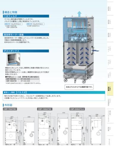 日本chiko大风量除尘机CMP-2500AT3-A