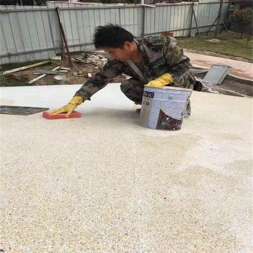 上海天然水洗石地坪施工彩色水洗石墙面包工包料