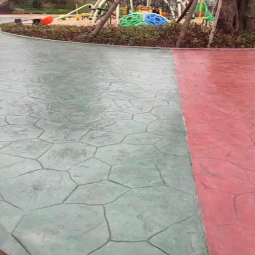 海南仿石艺术混凝土路面强化粉彩色压花地坪人字砖模具样品免费