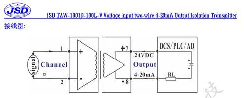 电压输入两线制4-20mA隔离变送器