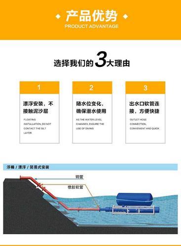 QJF浮筒式潜水电泵大流量飘浮式潜水泵厂家现货供应
