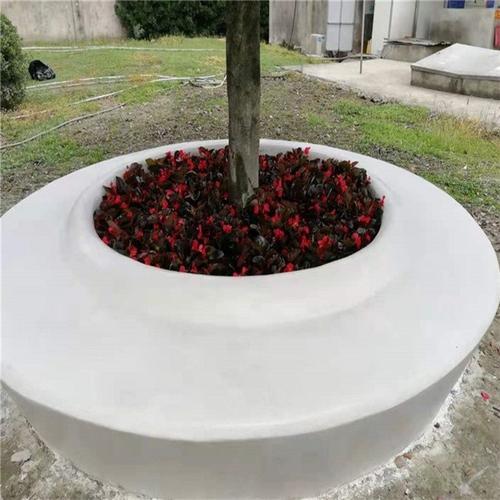 山西泰科砼石坐凳安装混凝土树池异形花坛包工包料